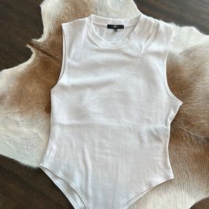 7 for all Mankind white bodysuit. NWOT